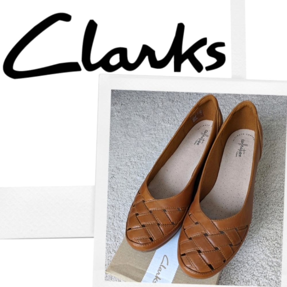 NWT❤️ Clarks leather flats